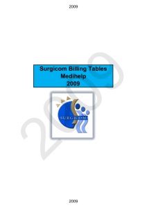ebook Surgicom CCSA 2008 Billing tables Jan 2009