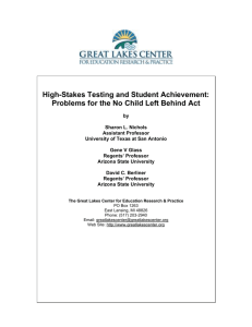High-Stakes Testing and Student Achievement
