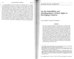 On the Indivisibility and Interdependence of Basic Rights