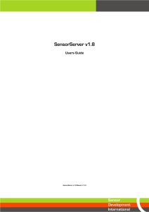 SensorServer v1.8 - Sensor Development International