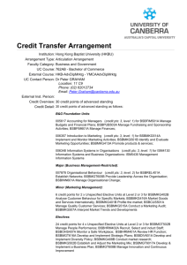 Credit Transfer Arrangement