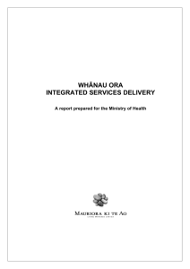 Whānau Ora Integrated Services Delivery