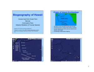 Biogeography of Hawaii