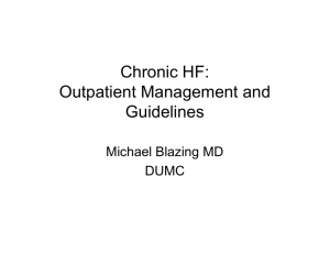 Chronic HF: Outpatient Management and Guidelines