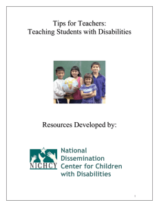 Tips for Teachers :: Teaching Students with Disabilities Resources