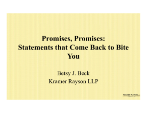 Promises, Promises: Statements that Come