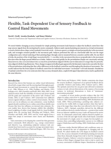 Flexible, Task-Dependent Use of Sensory Feedback to Control