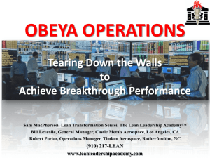 obeya operations - Lean Leadership Academy