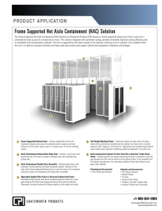 Frame Supported Hot Aisle Containment HAC Solution