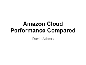 Amazon Cloud Performance Compared