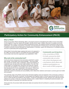 Participatory Action for Community Enhancement (PACE)