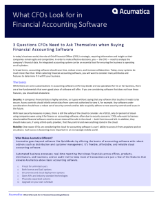 What CFOs Look for in Financial Accounting Software