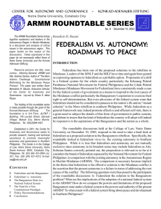 Federalism vs. Autonomy - Konrad-Adenauer