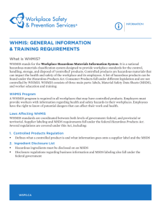 whmis: general information & training requirements