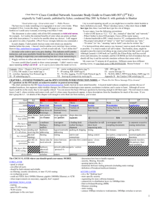 Cheat Sheet for Cisco Certified Network Associate Study Guide to