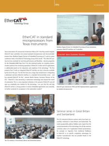 EtherCAT in standard microprocessors from Texas Instruments