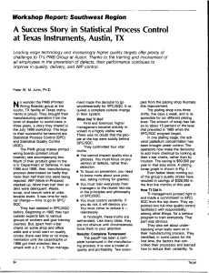 A Success Story in Statistical Process Control at Texas Instruments
