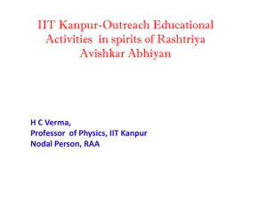 IIT Kanpur - Outreach Educational Activities in spirits of