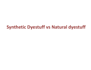 Synthetic Dyestuff vs Natural dyestuff