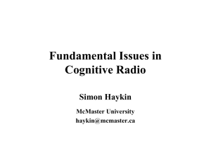 Fundamental Issues in Cognitive Radio