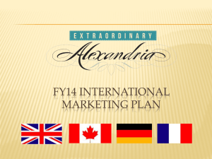 fy14 international marketing plan