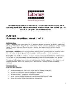 Summer Weather - Minnesota Literacy Council