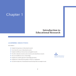 Chapter 1: Introduction to Educational Research