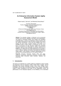 An Enterprise Information System Agility Assessment Model