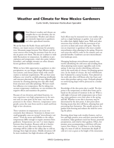 Weather and Climate for New Mexico Gardeners
