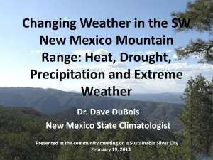 presentation from New Mexico State Climatologist