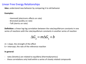 Linear Free Energy Relationships