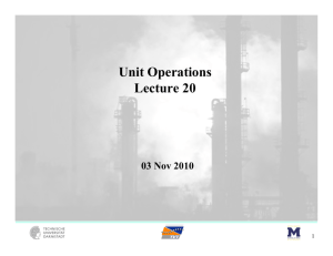 Unit Operations Lecture 20