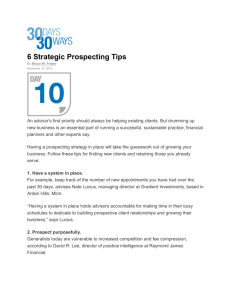 6 Strategic Prospecting Tips