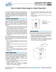 How to Install a Strain Gage in a Small, Deep Hole