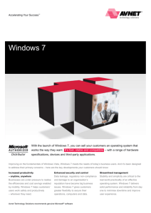 Windows 7 - Avnet Technology Solutions