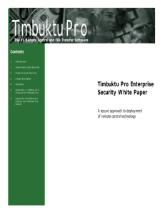 Timbuktu Pro Enterprise Security White Paper