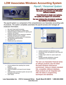 LOW Associates Windows Accounting Systems