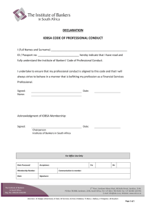 IOBSA Code of Professional Conduct Declaration