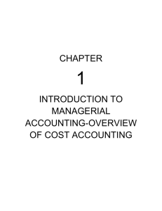 chapter introduction to managerial accounting-overview of