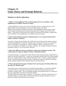 Chapter 14 Game Theory and Strategic
