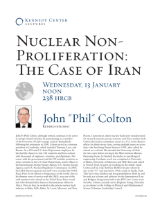 Nuclear Non- Proliferation: The Case of Iran