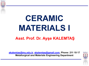 CERAMIC MATERIALS I