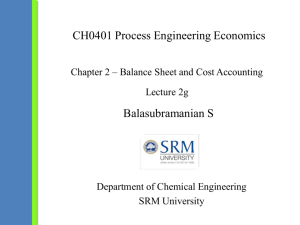CH0401 Process Engineering Economics Balasubramanian S