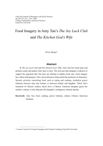 Food Imagery in Amy Tan's The Joy Luck Club and The