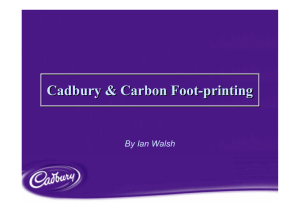 Cadbury & Carbon Foot-printing