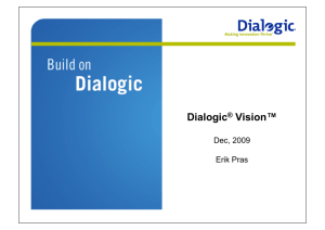 Dialogic® Vision™ CX Video Gateway