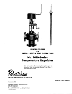 January 15, 2002 - Robertshaw Industrial Products