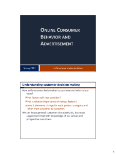 Online Consumer Behavior and Advertisement