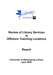 Review of Library Services at Offshore Teaching Locations