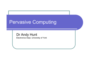 Pervasive Computing - University of York